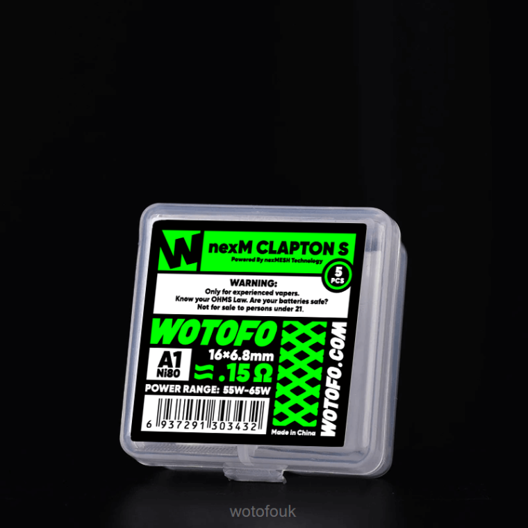 N2JLX312 - WOTOFO UK store Wotofo NEXMESH MESH COIL NEXMESH CLAPTON S 5PCS