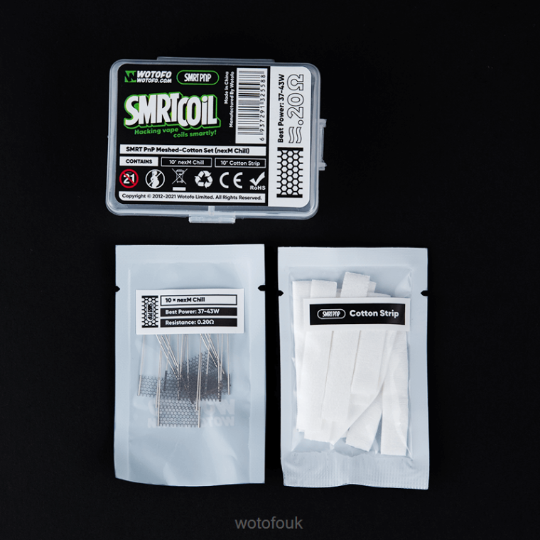 N2JLX340 - WOTOFO shop Wotofo SMRT PNP MESH-COTTON SET NEXMESH EXTREME