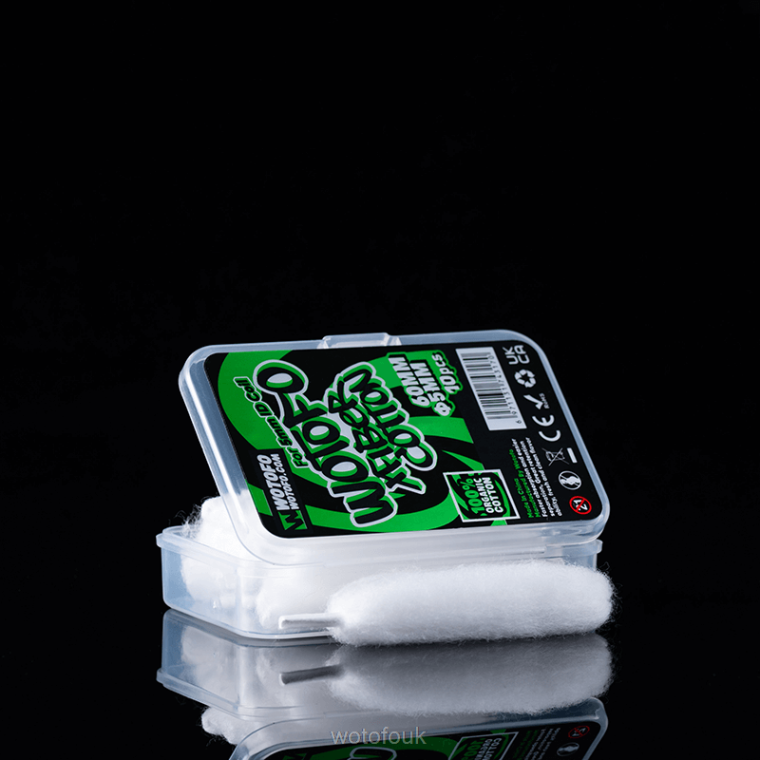 N2JLX348 - WOTOFO vape mod Wotofo XFIBER COTTON FOR ID COIL 5MM THICK 10PCS
