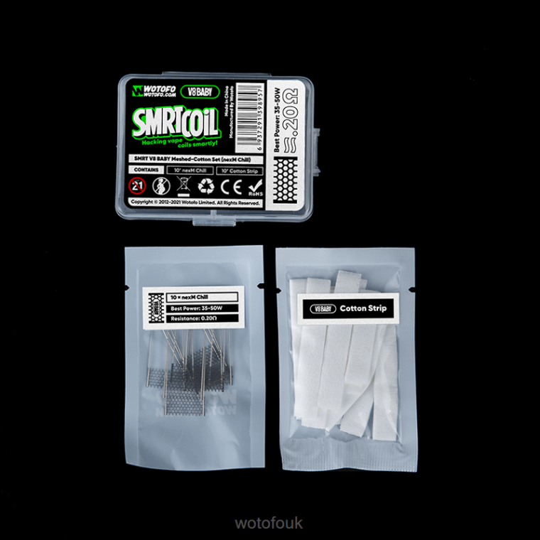 N2JLX352 - WOTOFO UK store Wotofo SMRT V8 BABY MESH-COTTON SET NEXMESH CHILL