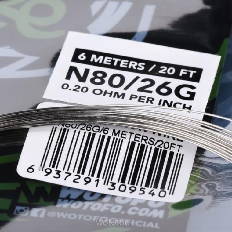 N2JLX362 - WOTOFO UK store Wotofo PREBUILT WIRE SPOOL NI80 COMPETITION WIRE - 26G
