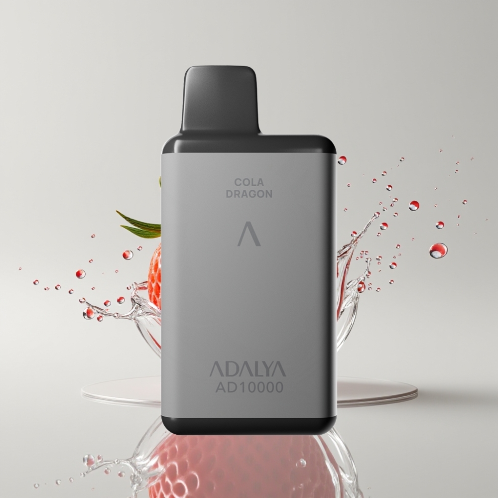 Adalya AD 10000 Puffs Disposable Vape Strawberry Splash Space Gray USB-C