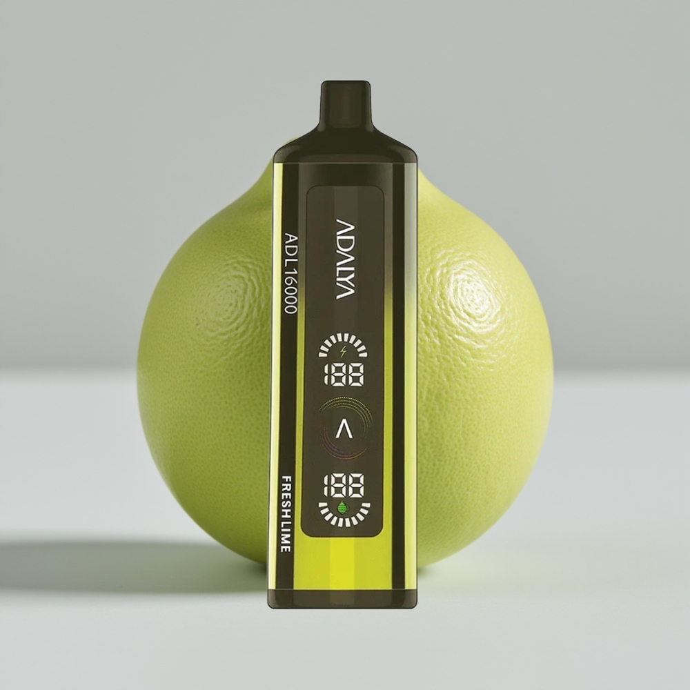 Adalya ADL 16000 PRO Puffs Disposable Vape Fresh Lime USB-C Digital Screen