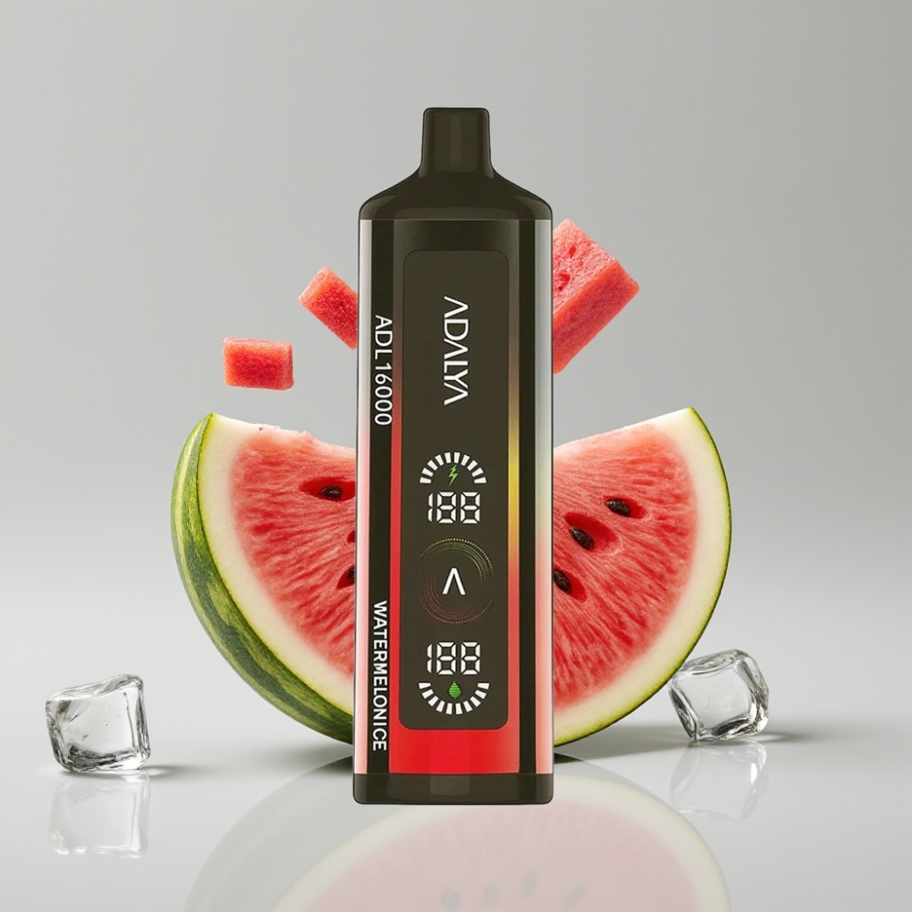 Adalya ADL 16000 PRO Puffs Disposable Vape Watermelon Ice USB-C Digital Screen