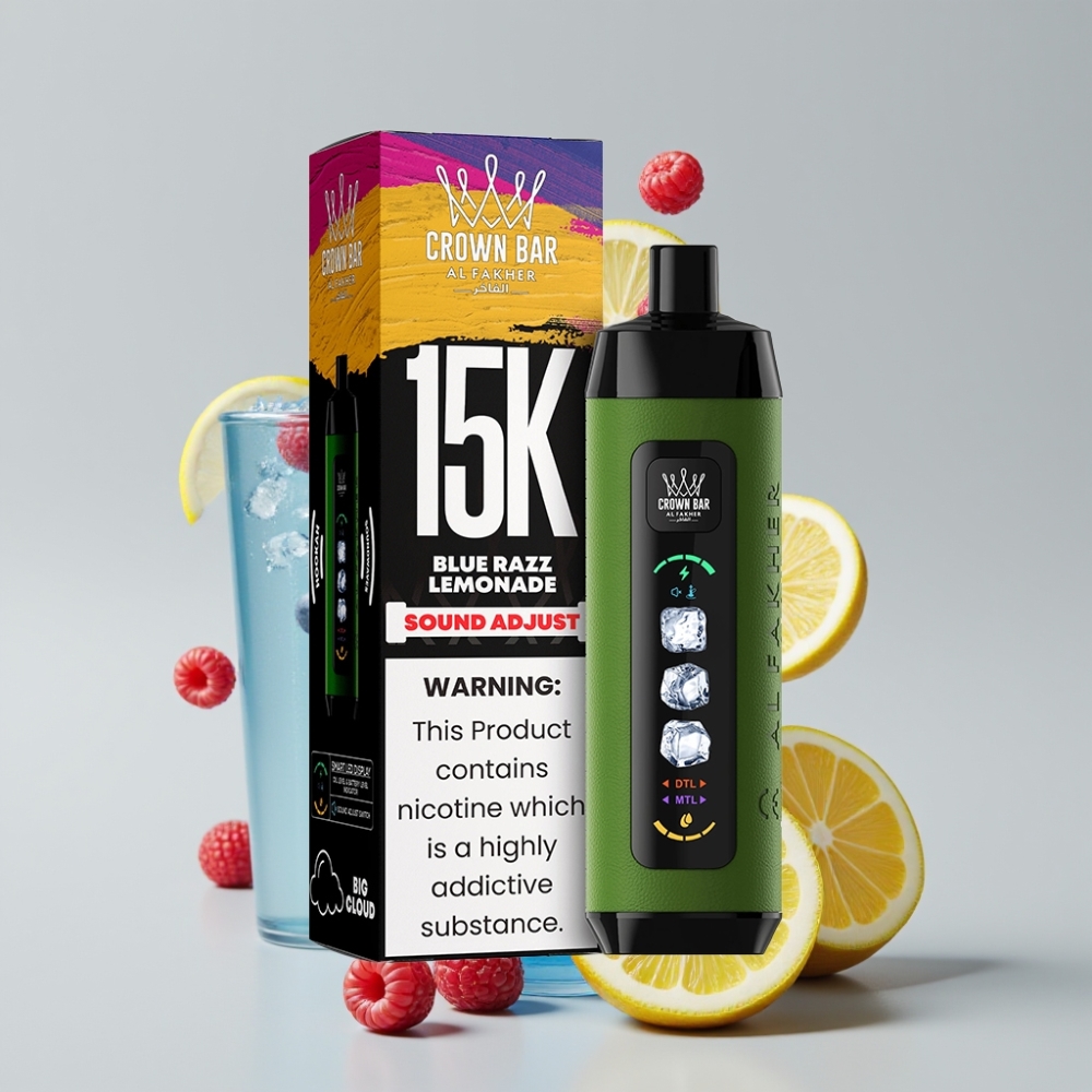 Al Fakher 15k Ice Adjust Clouds Disposable Device Blue Razz Lemonade 15000 Puffs 22ml 850mAh