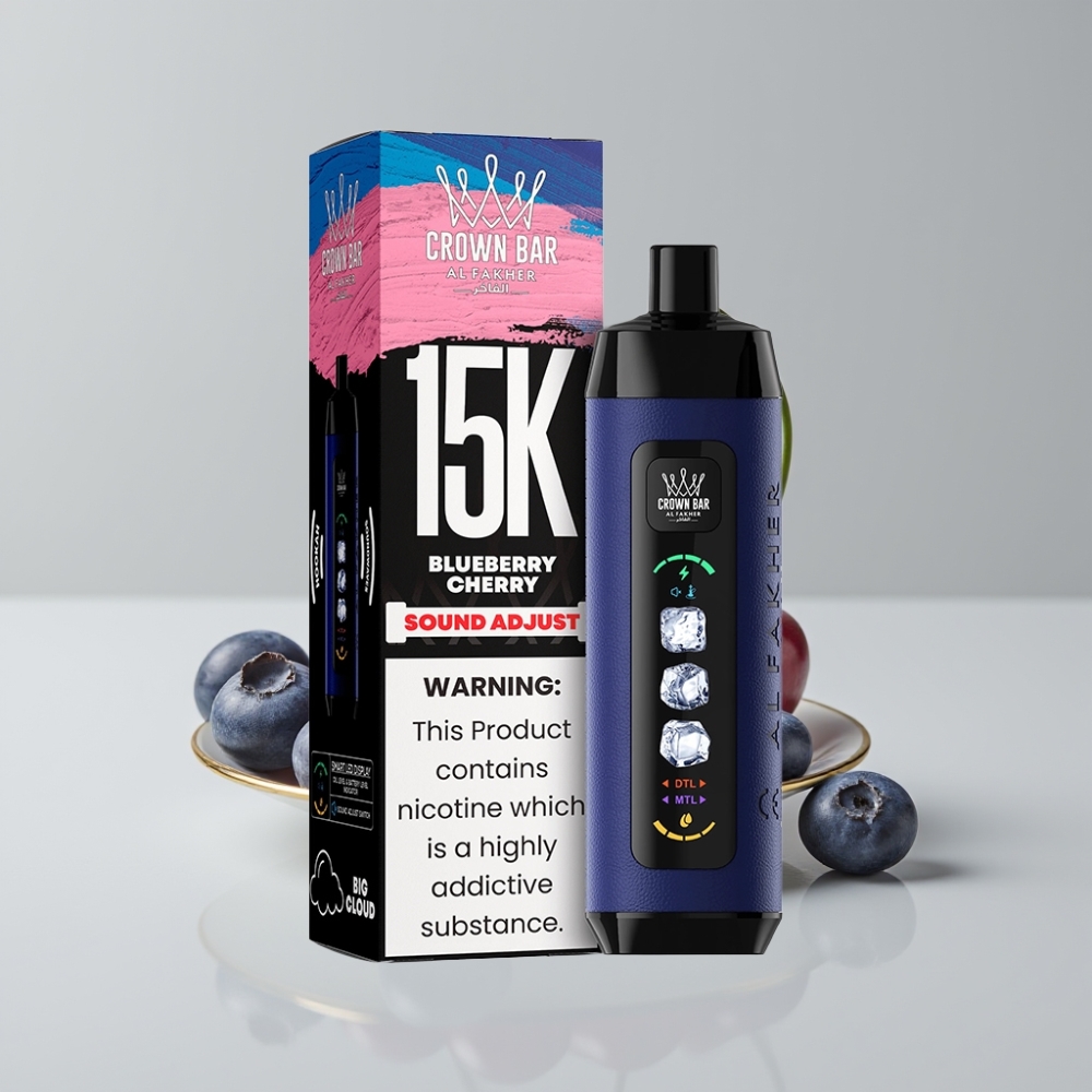 Al Fakher 15k Ice Adjust Clouds Disposable Device Blueberry Cherry 15000 Puffs 22mL 850mAh