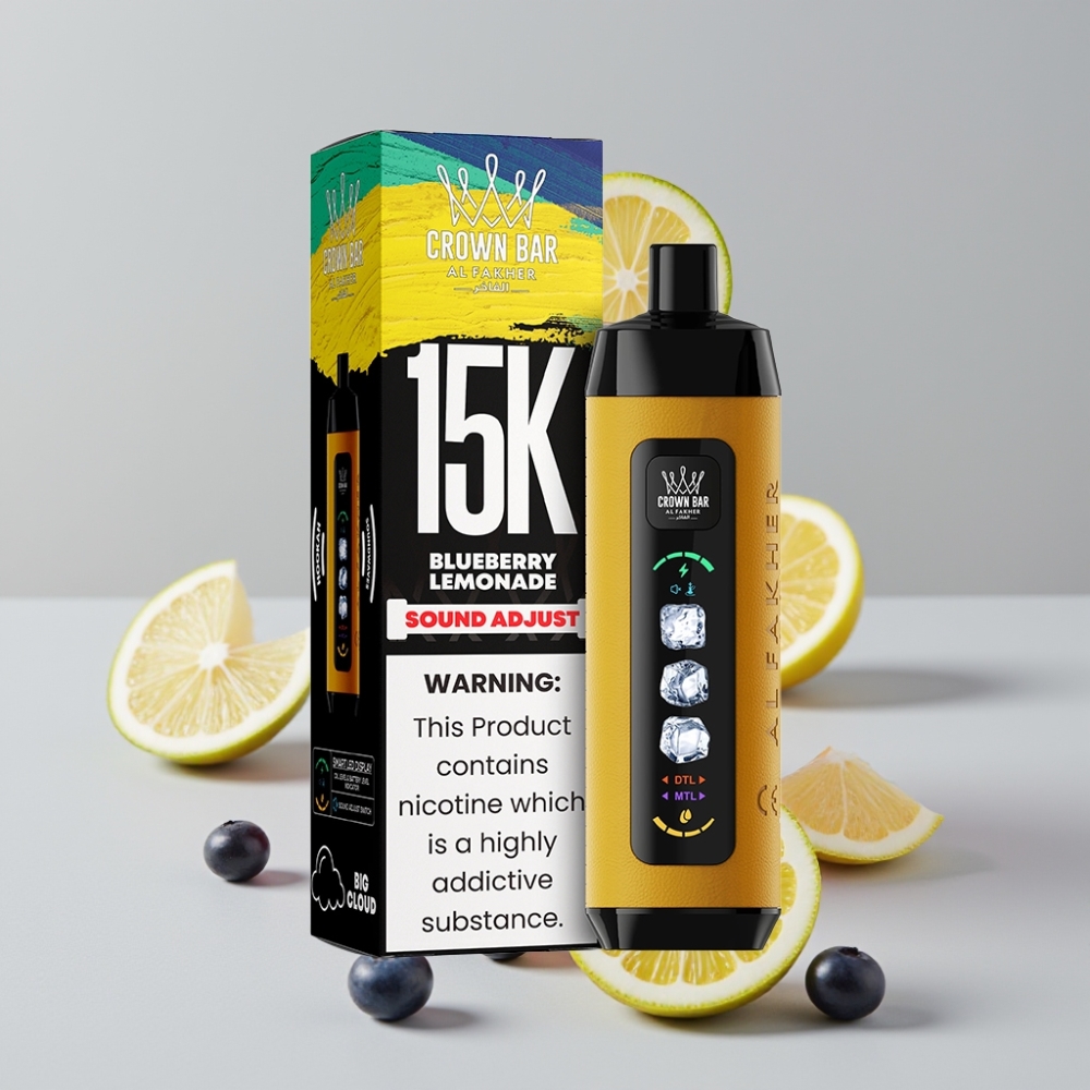 Al Fakher 15k Ice Adjust Clouds Disposable Device Blueberry Lemonade 15000 Puffs 22mL 5mg