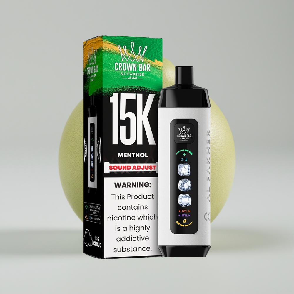 Al Fakher 15k Ice Adjust Clouds Disposable Device Menthol 15000 Puffs 22mL 5mg Mesh Coil