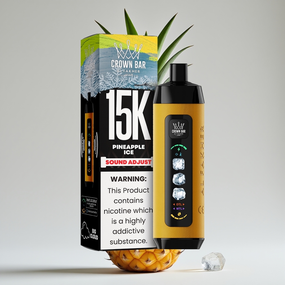 Al Fakher Adjust Clouds 15K Pineapple Ice Disposable Device with LED Display & Mesh Coil