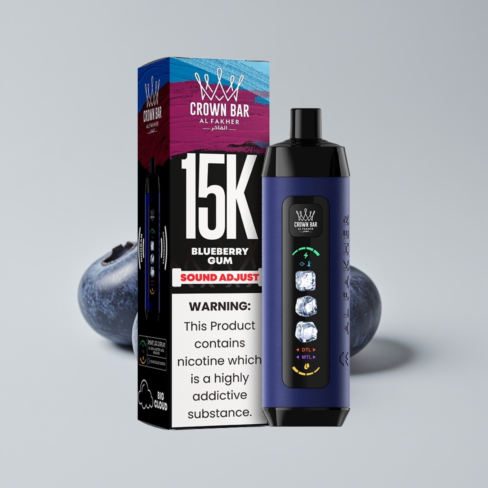 Al Fakher Adjust Clouds 15K Puffs LED Display Blueberry Gum