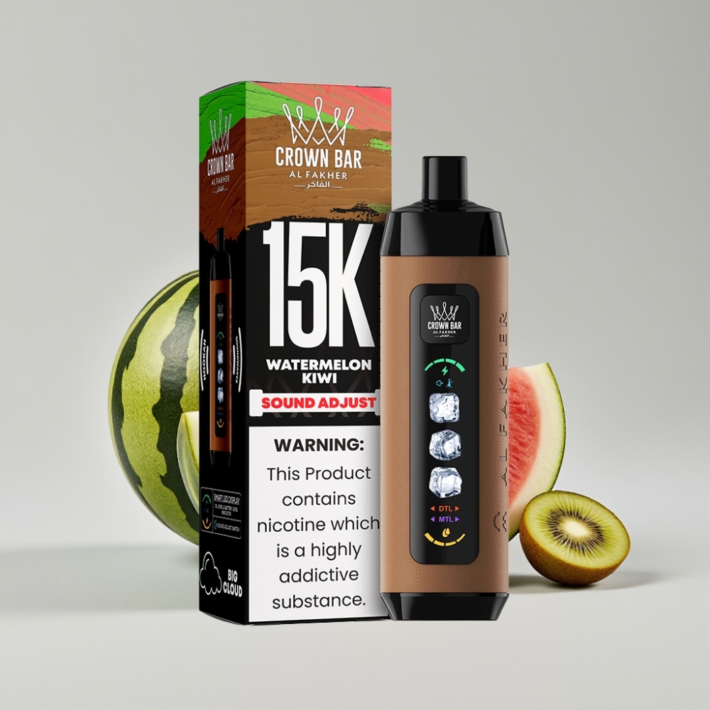 Al Fakher Adjust Clouds 15K Puffs Mesh Coil Disposable Device Watermelon Kiwi