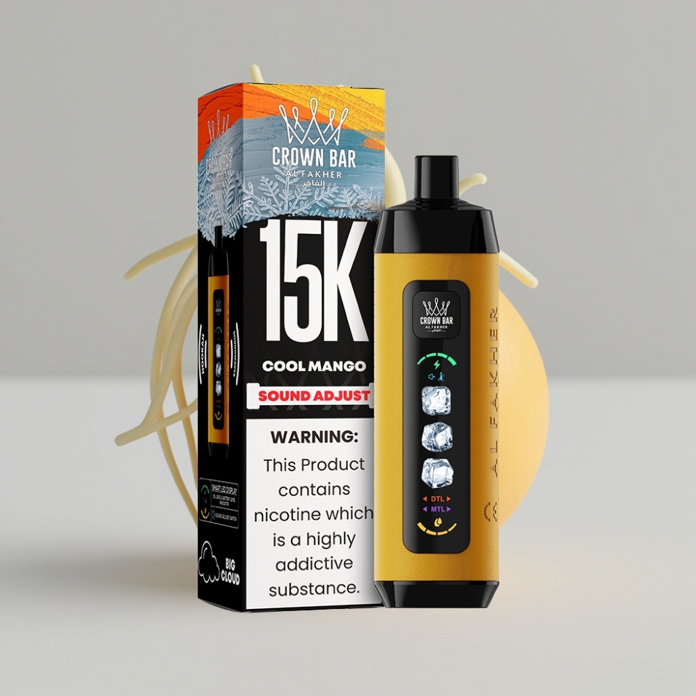 Al Fakher Ice Adjust Clouds Disposable Device 15K Puffs 22mL Cool Mango