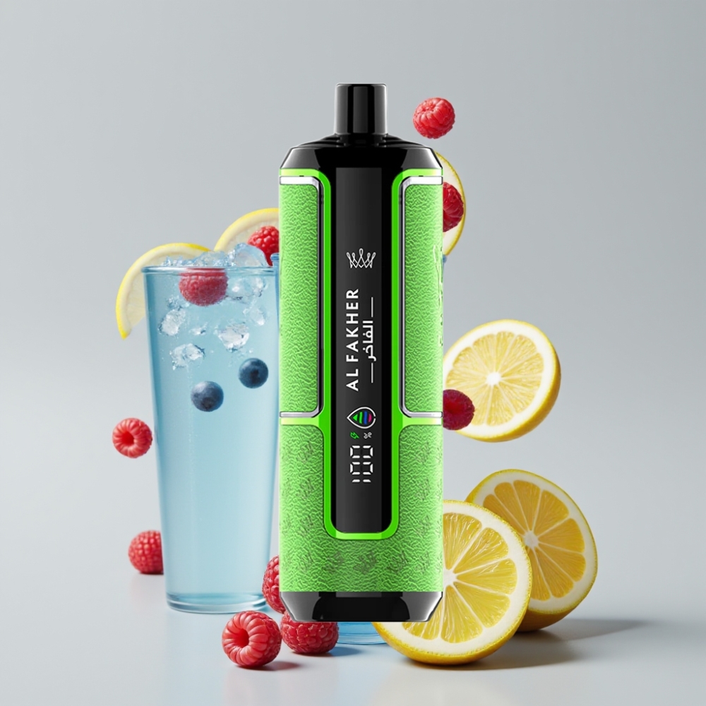 Al Fakher Crown Bar 15K Hypermax Disposable Vape Kit Blue Razz Lemonade 22ml 600mAh
