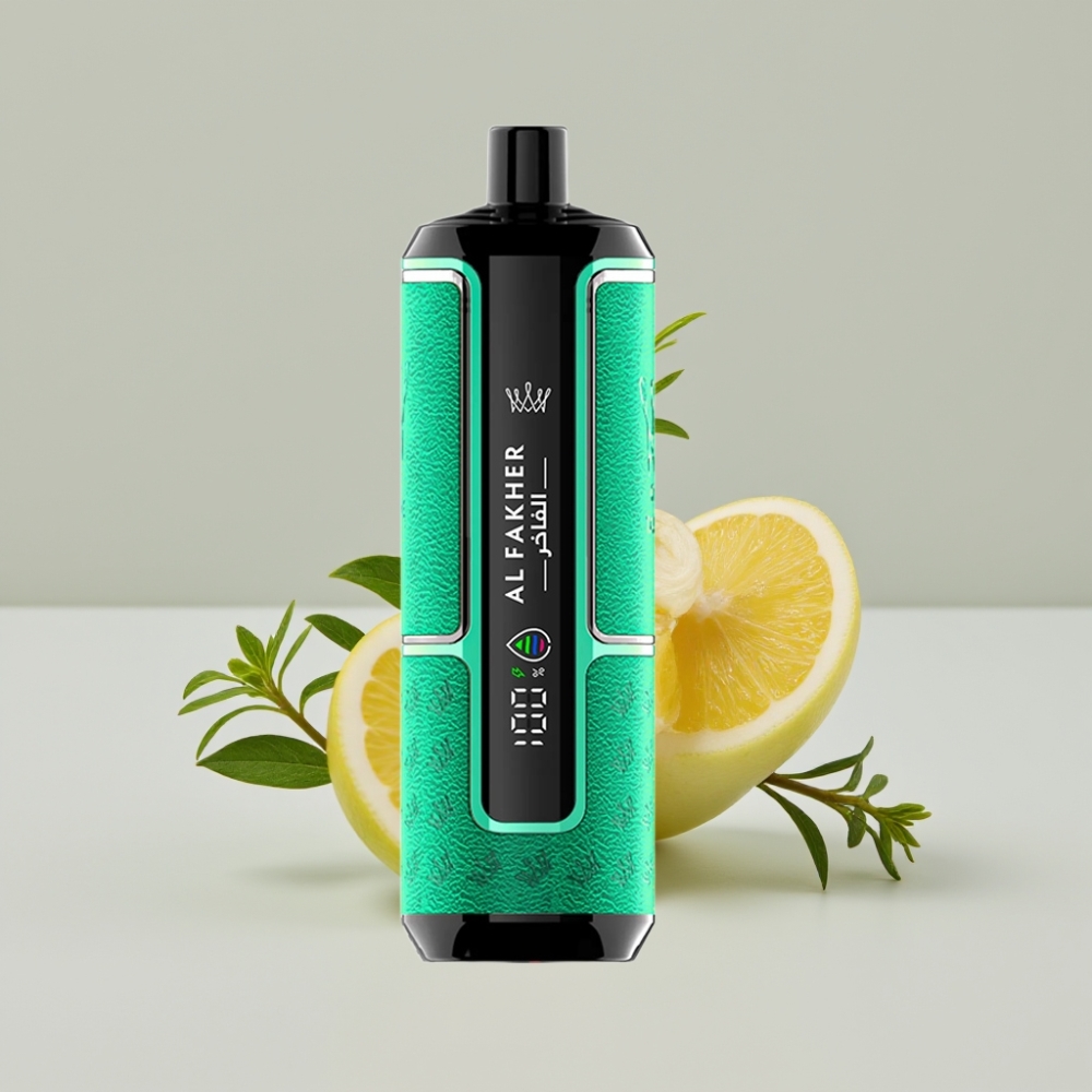 Al Fakher Crown Bar 15K Hypermax Disposable Vape Kit Lemon Mint 22ml 600mAh