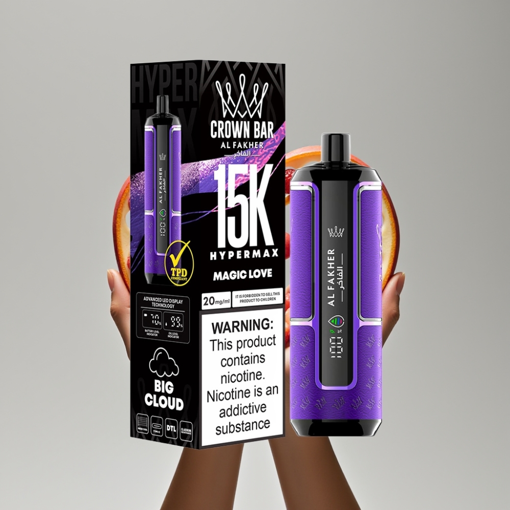 Al Fakher Crown Bar 15K Hypermax Disposable Vape Kit Magic Love 22ml 600mAh