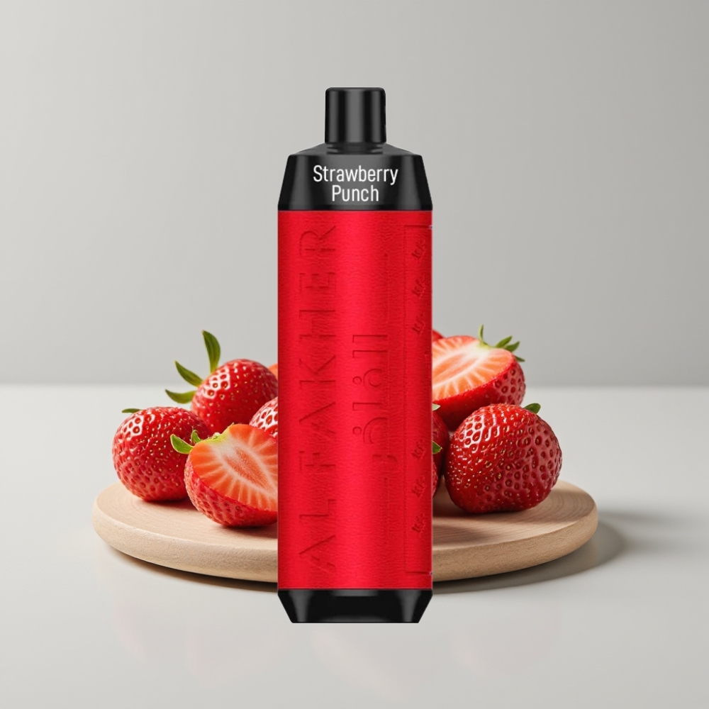Al Fakher Crown Bar 8000 Crystal Strawberry Punch Disposable Vape with USB-C & 18mL