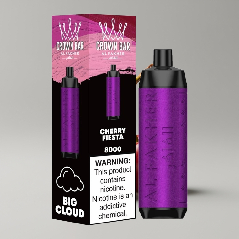Al Fakher Crown Bar 8000 Disposable Vape Cherry Fiesta 18ml USB-C