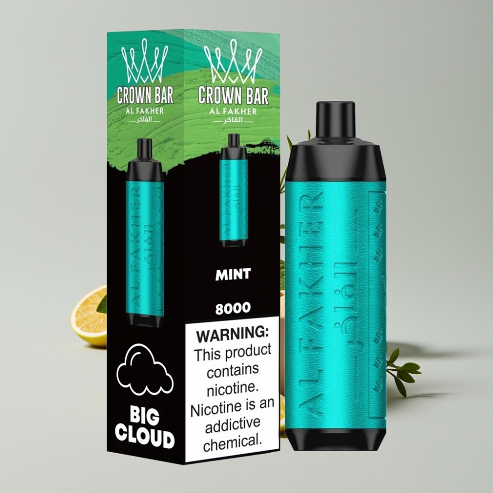 Al Fakher Crown Bar 8000 Puffs 18ml Mint Disposable Vape