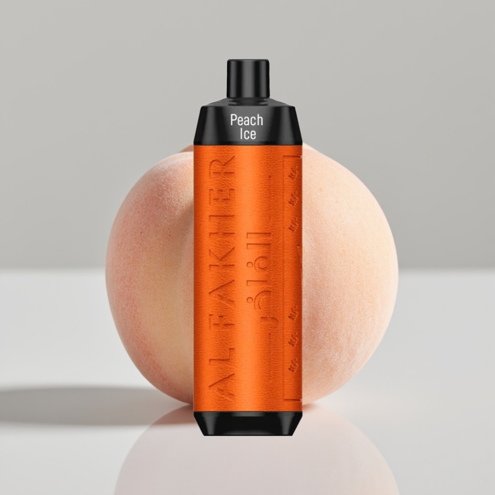 Al Fakher Crown Bar 8000 Puffs Peach Ice Disposable Vape with USB Type-C Charging