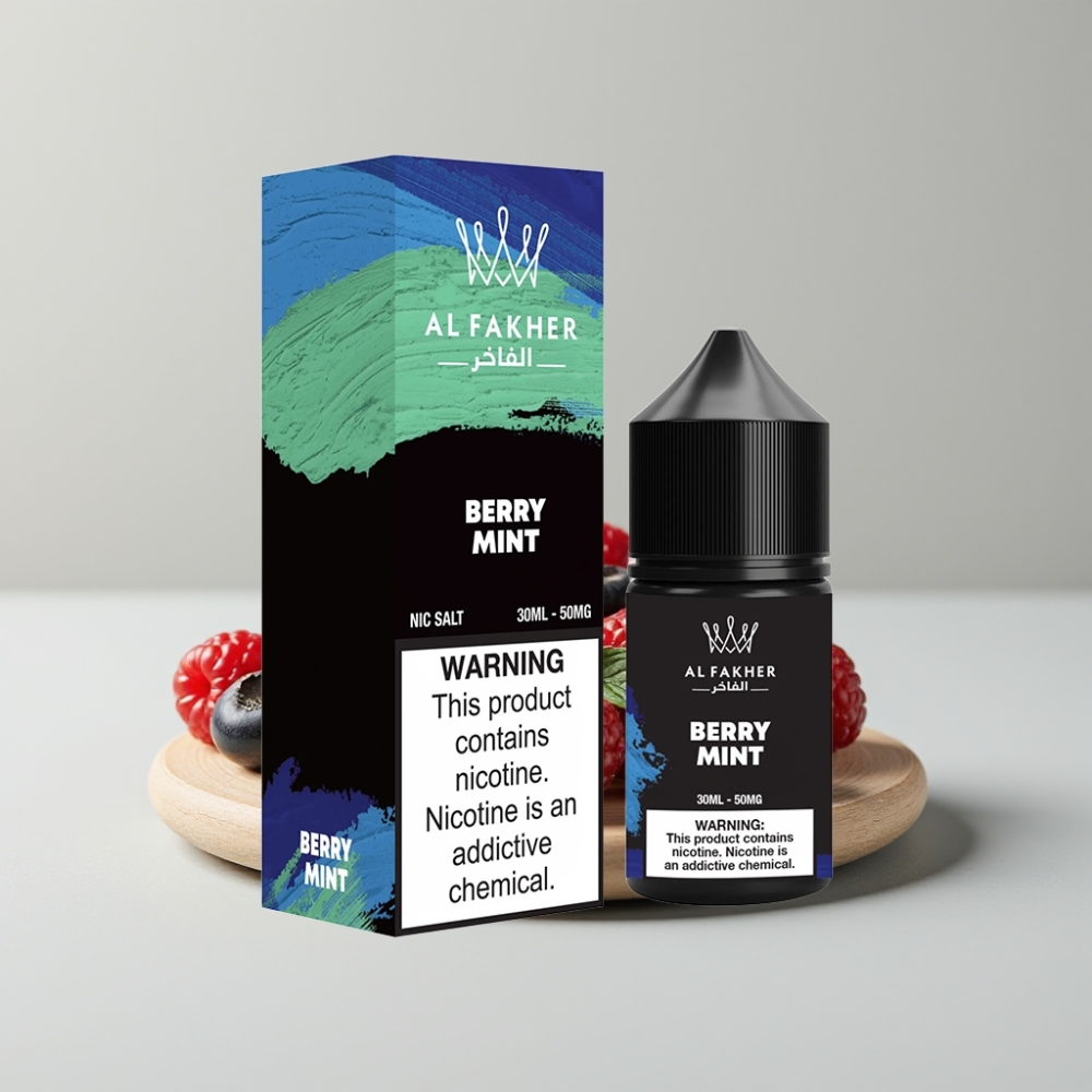 AL Fakher Nicotine Salt 1500 Puffs 50MG Berry Mint 30ml