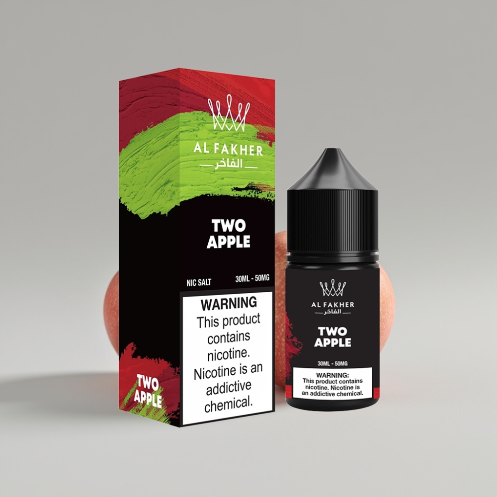 AL Fakher Nicotine Salt 30ml Two Apple 50mg Pod Vape Liquid