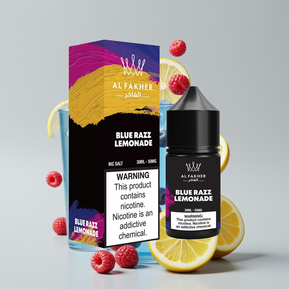 AL Fakher Nicotine Salt 50MG Blue Razz Lemonade 30ml Pod Vape E-Liquid