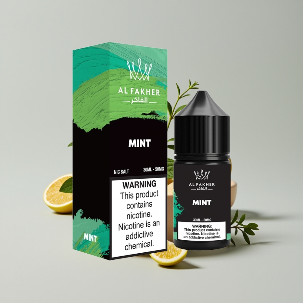 AL Fakher Nicotine Salt 50MG Mint E-Liquid 30ml Pod Kit Compatible