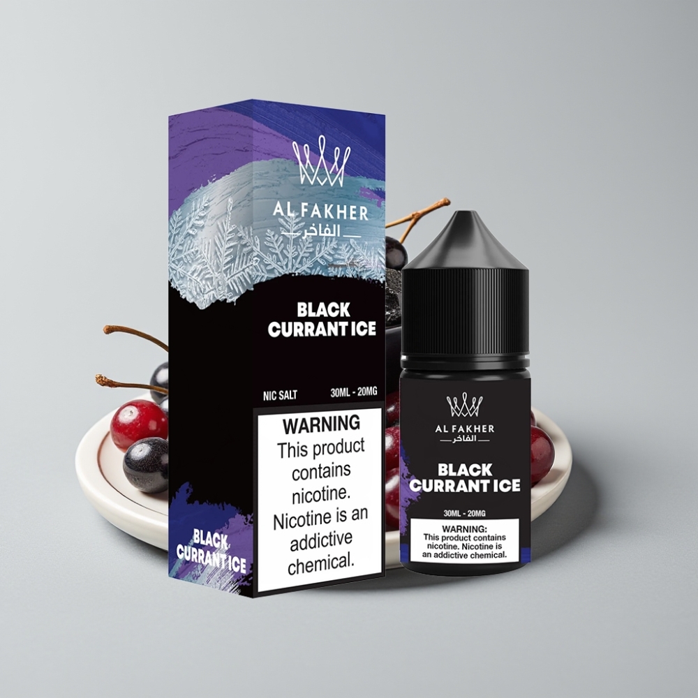 AL Fakher Nicotine Salt E-Liquid 20MG Black Currant Ice 30ml Pod Compatible