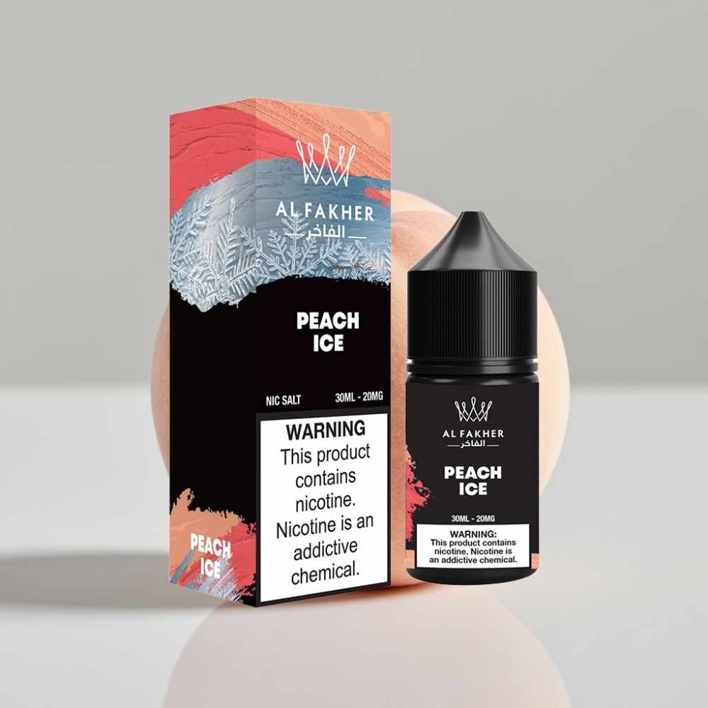 AL Fakher Nicotine Salt E-Liquid 20MG Peach Ice 30ml Pod Vape Compatible