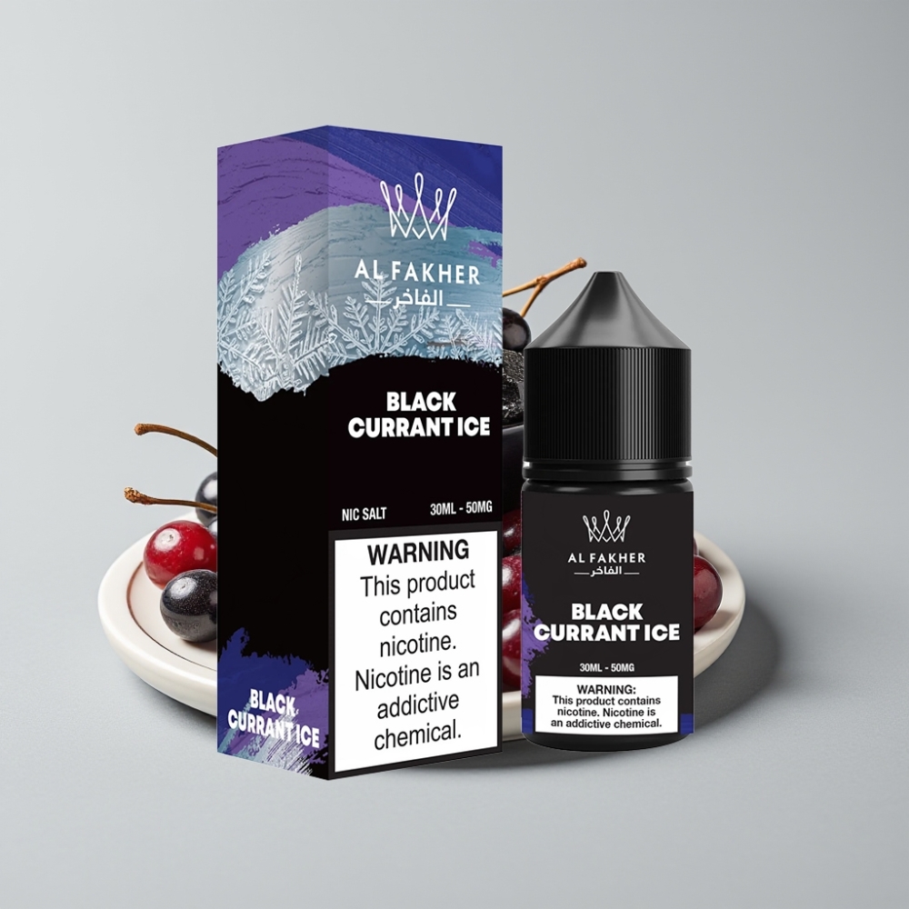 AL Fakher Nicotine Salt E-Liquid 30ml Black Currant Ice 50MG Pod Compatible