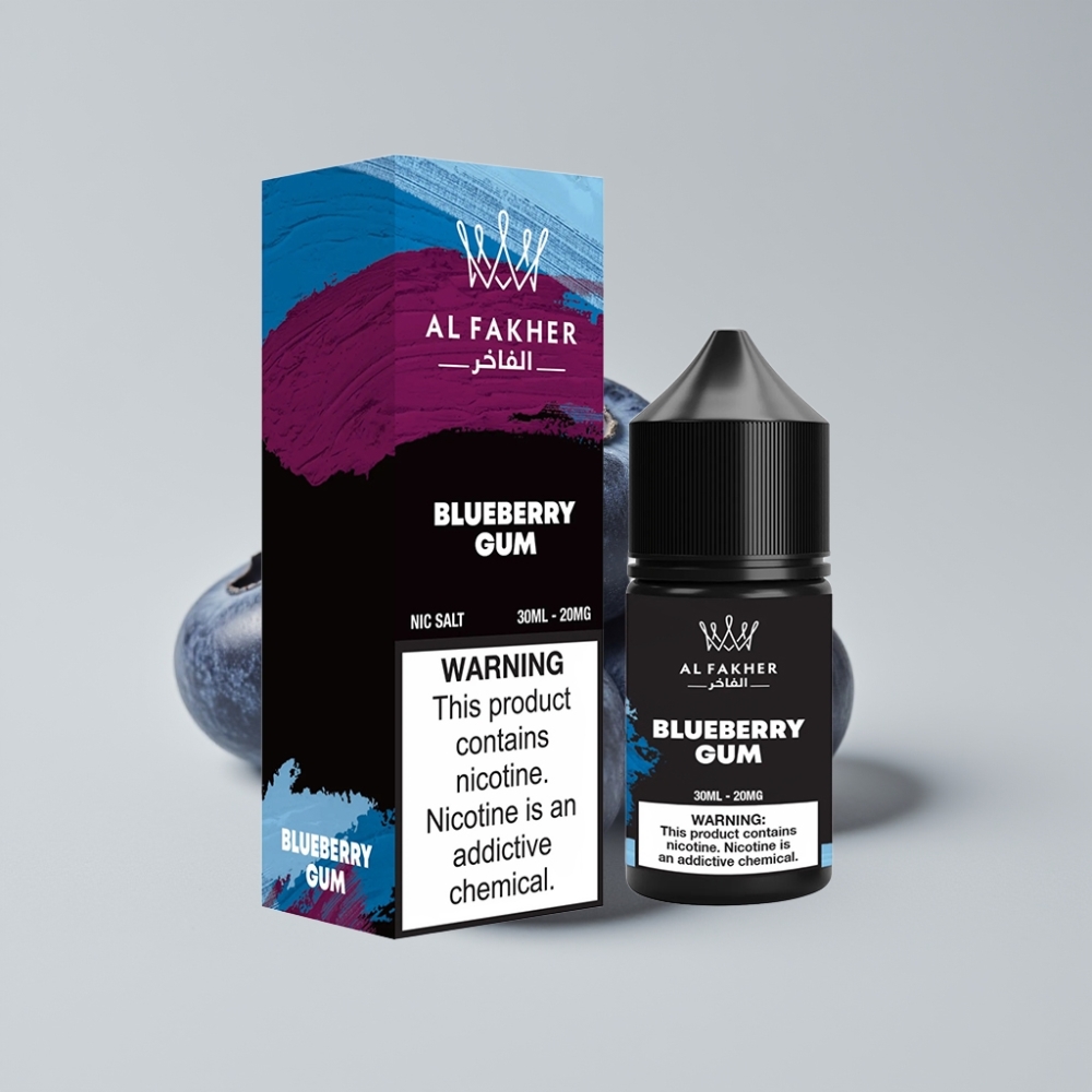 AL Fakher Nicotine Salt E-Liquid 30ml Blueberry Gum 20mg Pod Kit Compatible