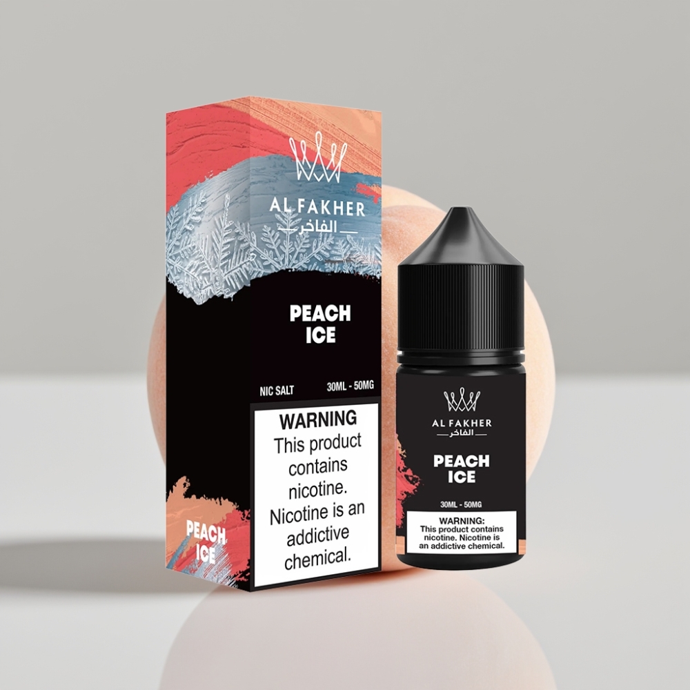 AL Fakher Nicotine Salt E-Liquid 30ml Peach Ice 50mg Pod Kit