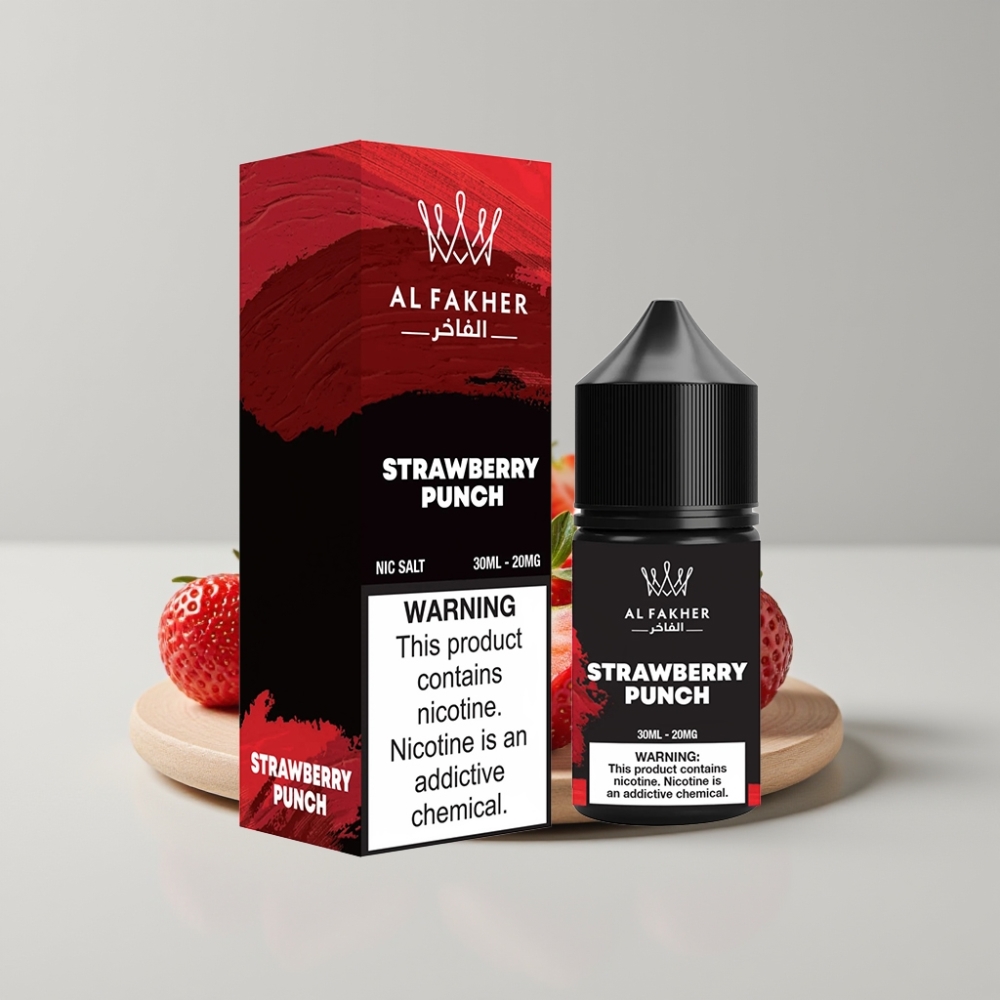 AL Fakher Nicotine Salt E-Liquid Strawberry Punch 20MG 30ml Pod Compatible