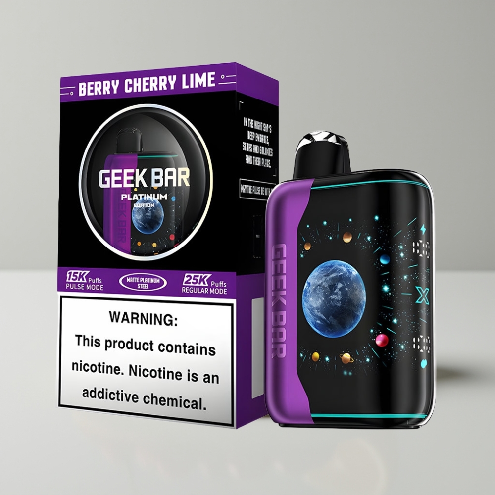 GEEK BAR Platinum 25000 Puffs Dual Mesh Coil Berry Cherry Lime Disposable Vape