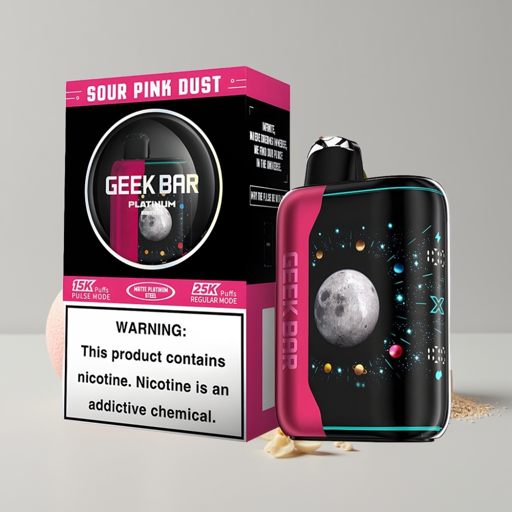 GEEK BAR Platinum 25000 Puffs Sour Pink Dust Dual Mesh Coil USB-C