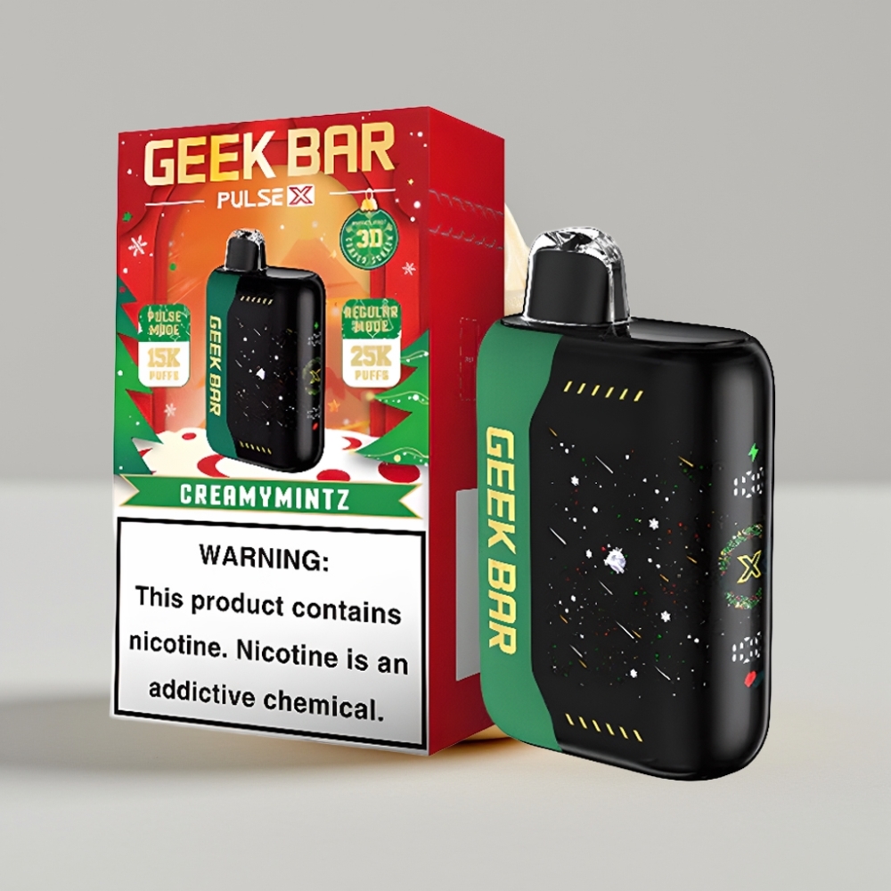 Geek Bar Pulse X 25000 Puffs Christmas Edition with Dual Mesh Coil & USB Type-C Charging