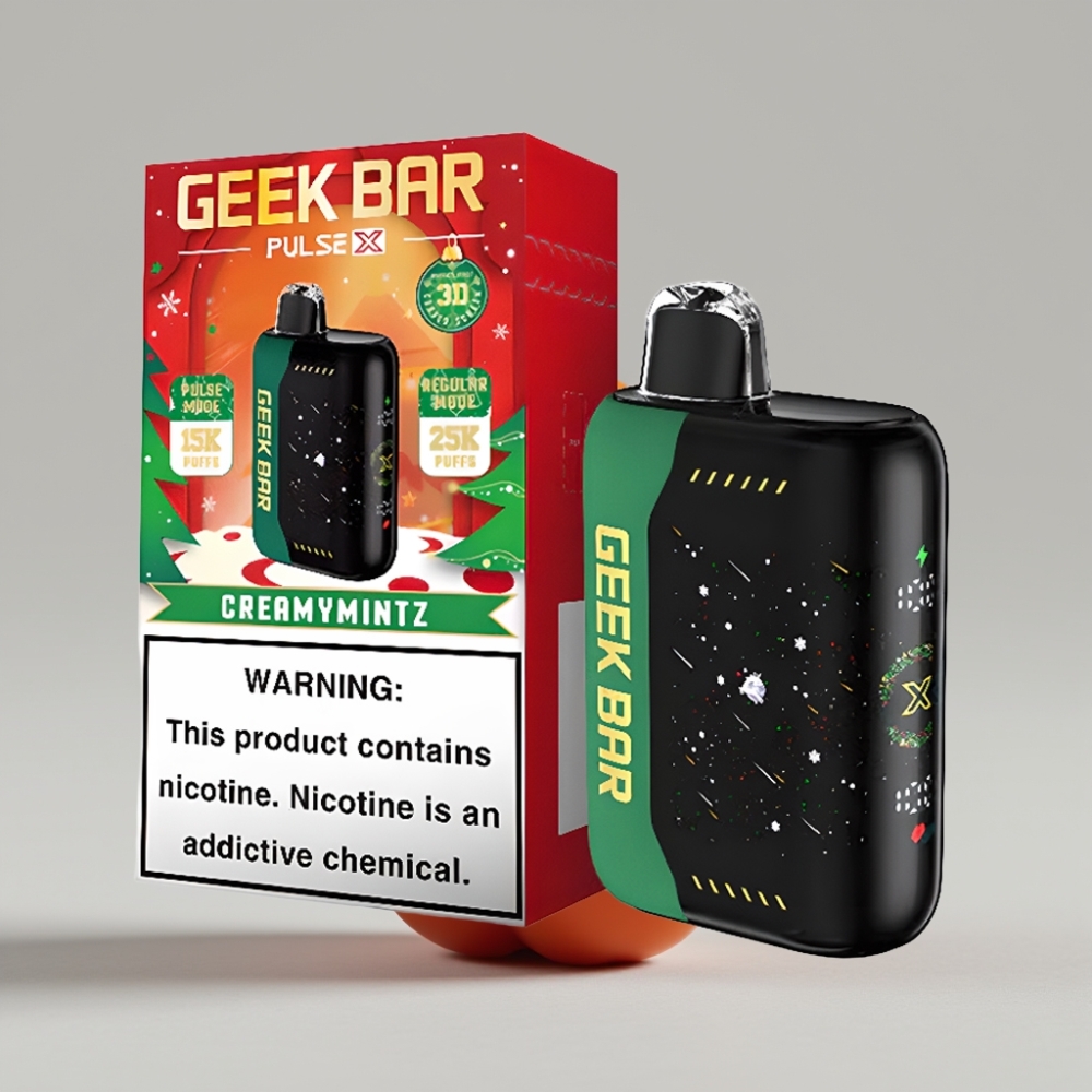 Geek Bar Pulse X 25000 Puffs Christmas Edition with Dual Mesh Coil & USB Type-C Charging