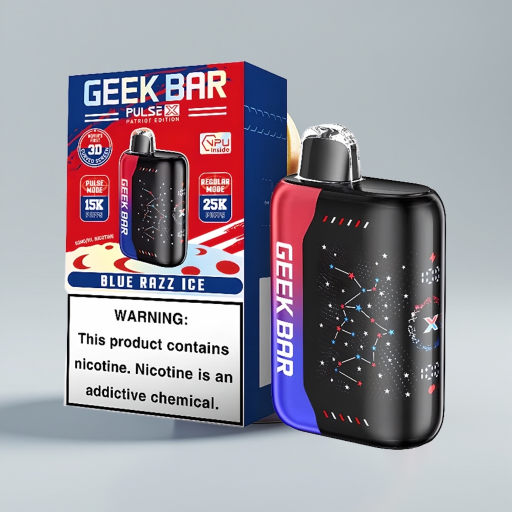 Geek Bar Pulse X 25000 Puffs Disposable Vape Patriot Edition with 18mL Liquid & USB-C