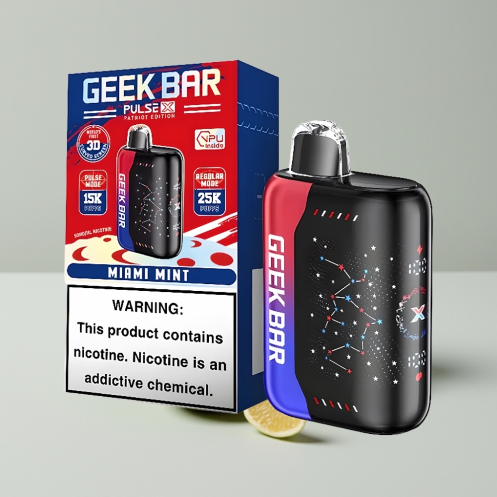 Geek Bar Pulse X 25000 Puffs Disposable Vape Patriot Edition with 18mL Liquid & USB-C