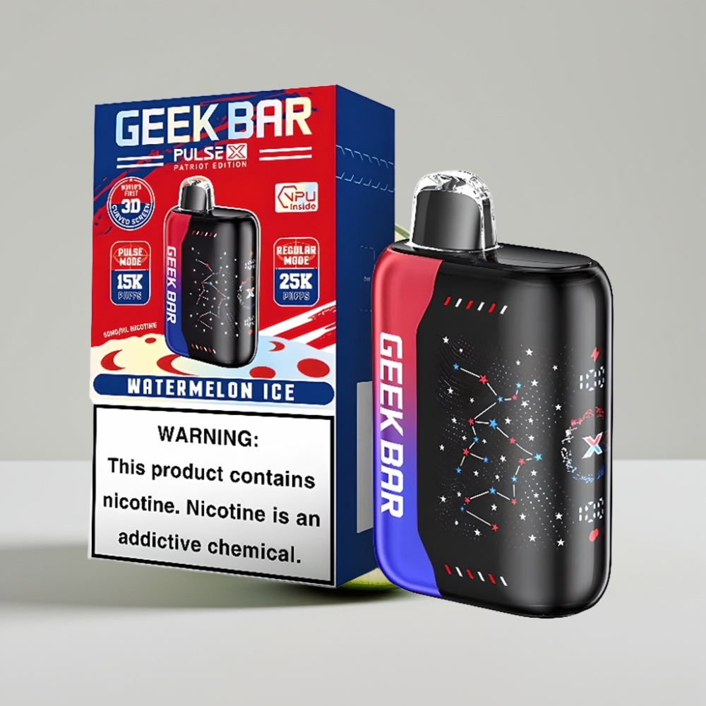 Geek Bar Pulse X 25000 Puffs Disposable Vape Patriot Edition with 18mL Liquid & USB-C