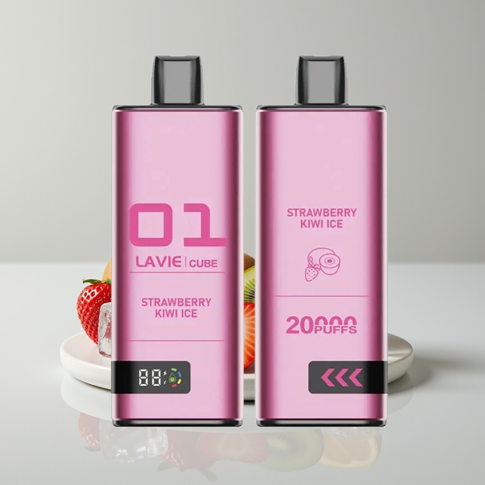Lavie Cube 20000 Puffs Strawberry Kiwi Ice Disposable Vape with Type-C & 28mL