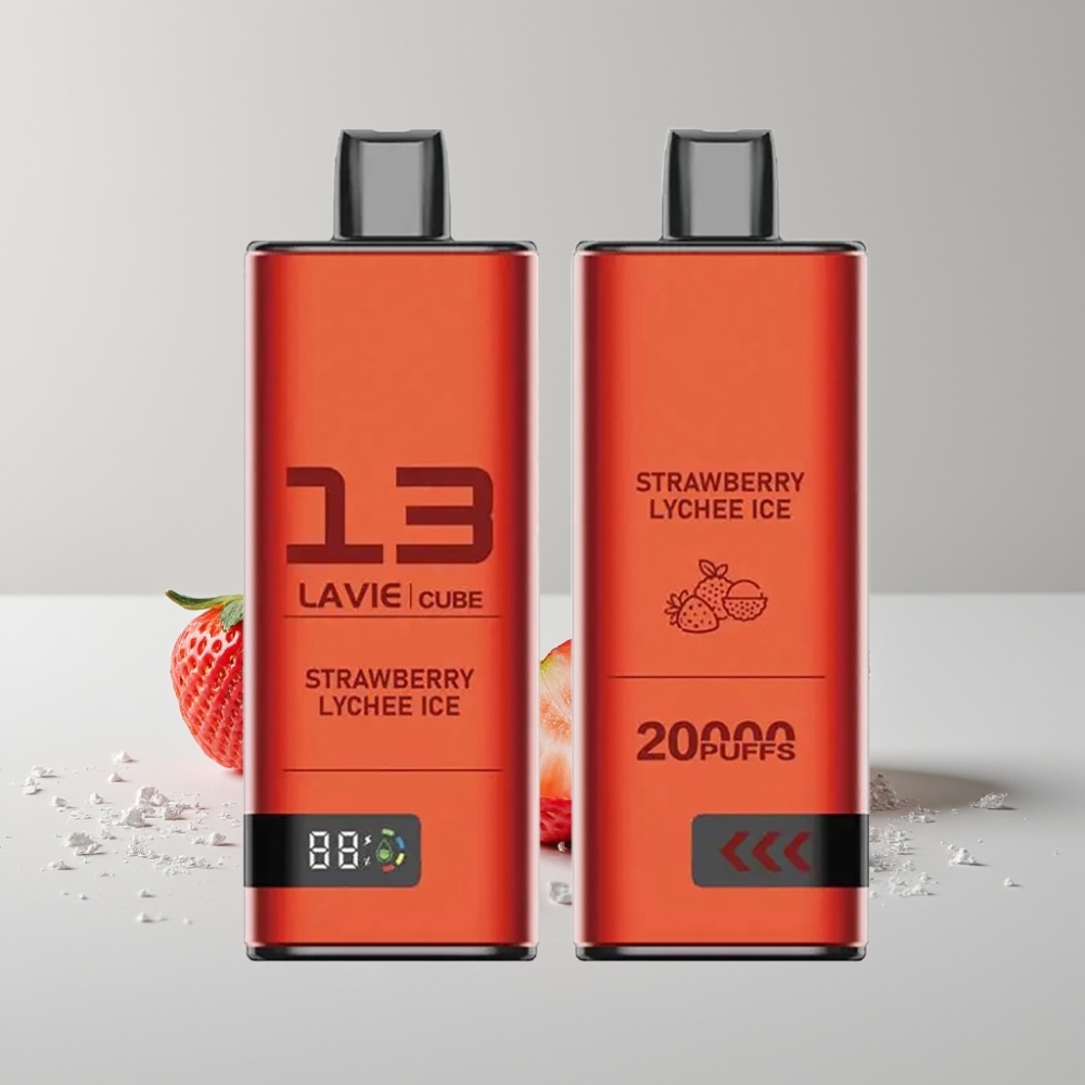 Lavie Cube 20000 Puffs Strawberry Lychee Ice Disposable Vape with Type-C Charging