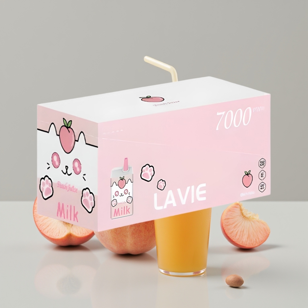 LAVIE Milk 7000 Puffs Peach Juice Disposable Vape 16ML Type C
