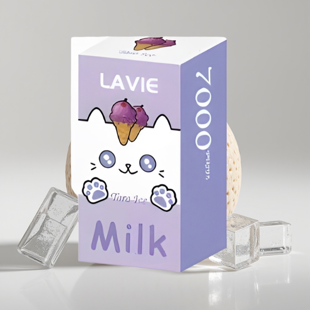 LAVIE Milk 7000 Puffs Taro Ice Disposable Vape 16ML Type C Rechargeable