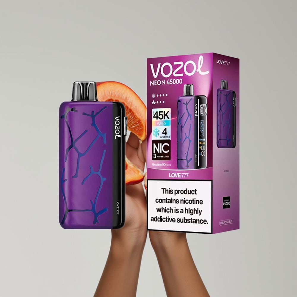 Vozol Neon 45000 Puffs Adjustable Ice Airflow Disposable Vape Love 777