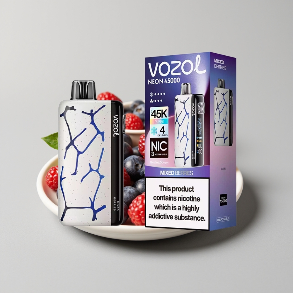 Vozol Neon 45000 Puffs Adjustable Ice Airflow Disposable Vape Mixed Berries